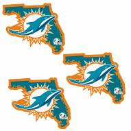 Miami Dolphins Home State Decal - 3 Pack