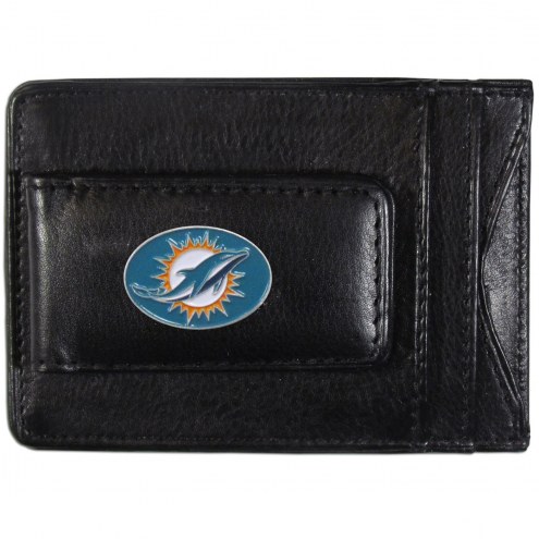 Miami Dolphins Leather Cash & Cardholder