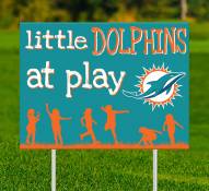 Miami Dolphins Little Fans at Play 2-Sided Yard Sign