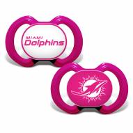 Miami Dolphins Pink Baby Pacifier 2-Pack