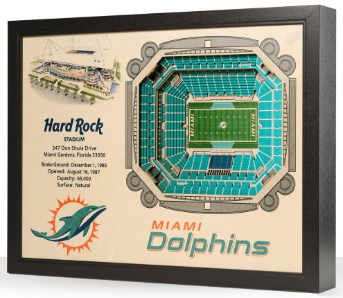 Miami Dolphins 25-Layer StadiumViews 3D Wall Art