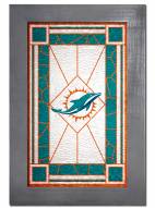 Miami Dolphins Stained Glass with Frame