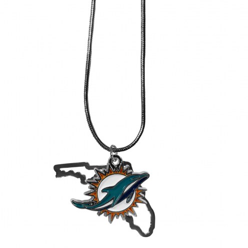 Miami Dolphins State Charm Necklace