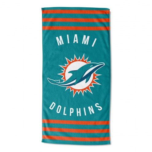 Miami Dolphins Stripes Beach Towel