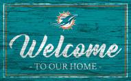 Miami Dolphins Team Color Welcome Sign