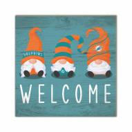 Miami Dolphins Welcome Gnomes 10" x 10" Sign