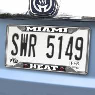 Miami Heat Chrome Metal License Plate Frame