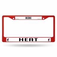 Miami Heat Color Metal License Plate Frame