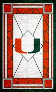 Miami Hurricanes 11" x 19" Stained Glass Sign