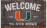 Miami Hurricanes 11" x 19" Welcome to Our Home Sign