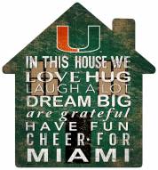 Miami Hurricanes 12" House Sign
