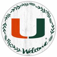Miami Hurricanes 12" Welcome Circle Sign
