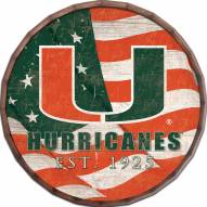 Miami Hurricanes 16" Flag Barrel Top