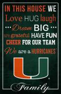 Miami Hurricanes 17" x 26" In This House Sign