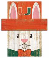 Miami Hurricanes 19" x 16" Easter Bunny Head