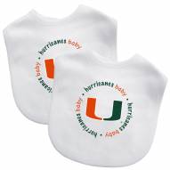 Miami Hurricanes 2-Pack Baby Bibs