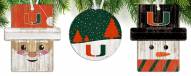 Miami Hurricanes 3-Pack Christmas Ornament Set