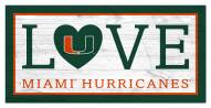 Miami Hurricanes 6" x 12" Love Sign