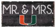 Miami Hurricanes 6" x 12" Mr. & Mrs. Sign