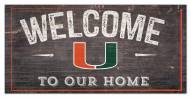 Miami Hurricanes 6" x 12" Welcome Sign