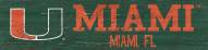 Miami Hurricanes 6" x 24" Team Name Sign