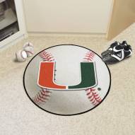 Miami Hurricanes Baseball Rug