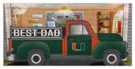 Miami Hurricanes Best Dad Truck 6" x 12" Sign