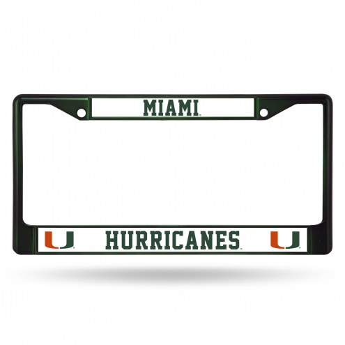 Miami Hurricanes Color Metal License Plate Frame