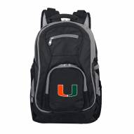 NCAA Miami Hurricanes Colored Trim Premium Laptop Backpack