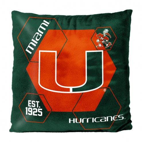 Miami Hurricanes Connector Double Sided Velvet Pillow