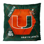 Miami Hurricanes Connector Double Sided Velvet Pillow