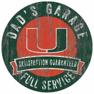 Miami Hurricanes Dad's Garage Sign