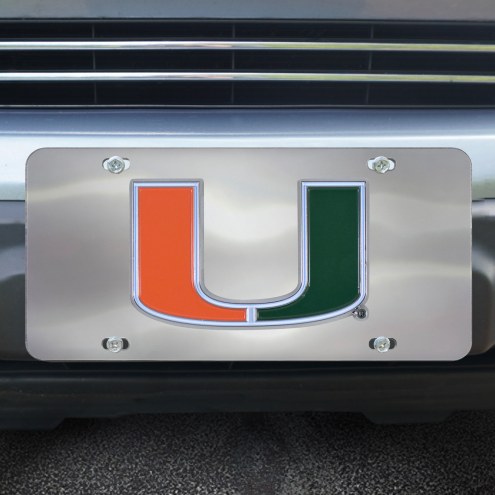 Miami Hurricanes Diecast License Plate