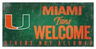 Miami Hurricanes Fans Welcome Sign