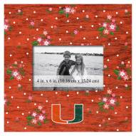 Miami Hurricanes Floral 10" x 10" Picture Frame