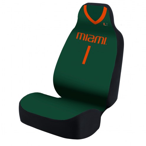 Miami Hurricanes Green Jersey Universal Bucket Car Seat Cover