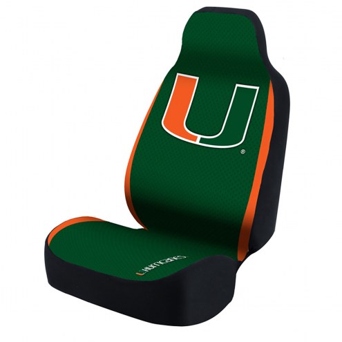 Miami Hurricanes Green Universal Bucket Car Seat Cover