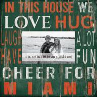 Miami Hurricanes In This House 10" x 10" Picture Frame