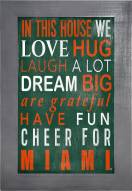 Miami Hurricanes In This House 11" x 19" Framed Sign