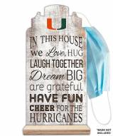 Miami Hurricanes In This House Mask Holder