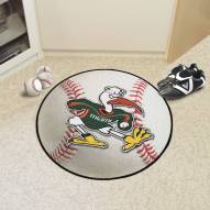 Miami Hurricanes Logo Baseball Rug