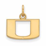 Miami Hurricanes NCAA Sterling Silver Gold Plated Extra Small Pendant