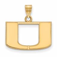 Miami Hurricanes NCAA Sterling Silver Gold Plated Small Pendant