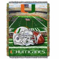 Miami Hurricanes Home Field Advantage Throw Blanket