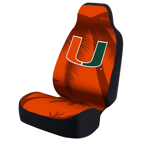 Miami Hurricanes Palm Trees Universal Bucket Car Seat Cover