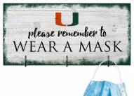 Miami Hurricanes Please Wear Your Mask Sign
