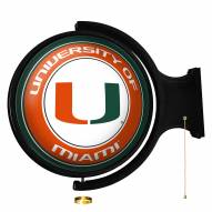 Miami Hurricanes Round Rotating Lighted Wall Sign