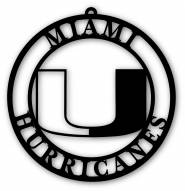 Miami Hurricanes Silhouette Logo Cutout Door Hanger