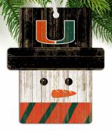 Miami Hurricanes Snowman Ornament