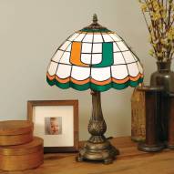Miami Hurricanes Stained Glass Tiffany Table Lamp